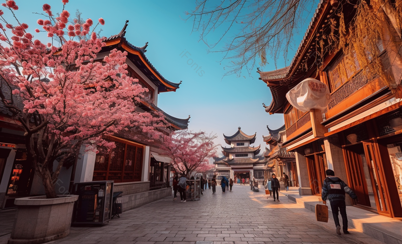 云南大理古城商业街城市风光古建筑,高清,摄影图,摄影图片,图片大全,摄影图免费下载